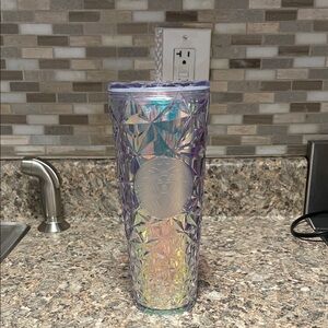 Starbucks Iridescent Geometric Tumbler with Straw